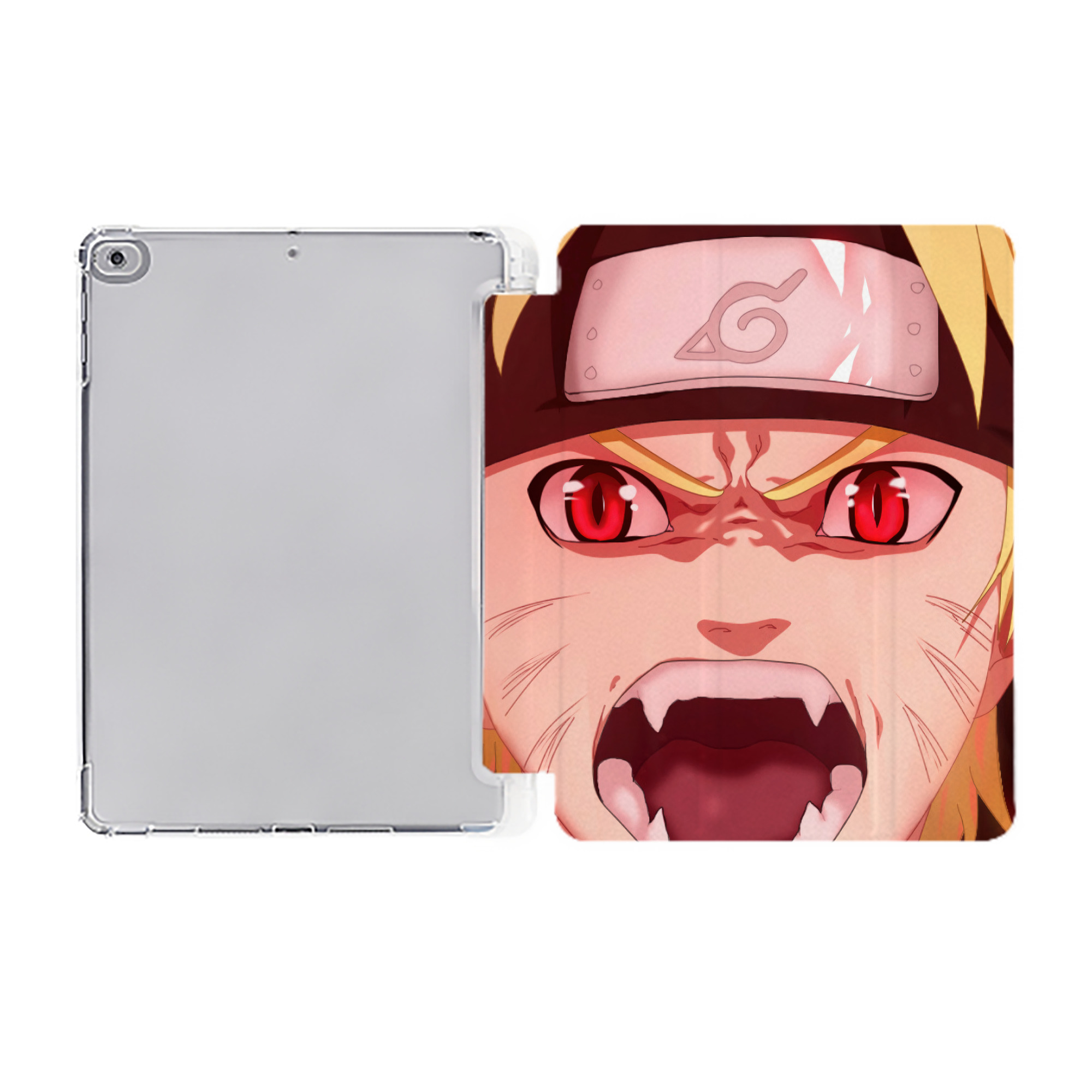 （画像用） NARUTO -ナルト- NARUTO -ナルト- 疾風伝 IPad ケース ペン収納付き 三つ折りスタンド PUレザー×シリコン 対応機種9.5/10.5/10.9インチ